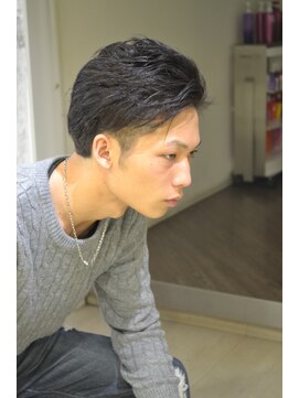 エヌプラス(N+) メンズヘアフェザーパーマサーフカール刈り上げセンターパート