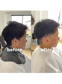 刈り上げアップバング