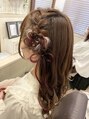 ヘアメイクアート(Hair make Art)&nbsp;スキルヘアセットを使ったバラアレンジ