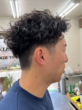 ヘアーサロンサトウ メンズパーマスタイル ＃平井＃理容室＃バーバー＃メンズ