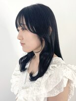 アルバム 渋谷パルコ(ALBUM)&nbsp;ブルーブラック_マエアリーロングピンクブラウン_ba478211