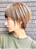 30代40代大人女性/前髪ありショートボブ/ショートヘア/髪質改善