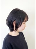 切りっぱなしショートボブ
