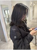 暗髪透明感×艶 グレージュ