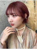 熊本　くびれミニボブアレンジ　ピンクブラウン　Arisa.