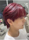 チェリーレッド×シースルーマッシュ