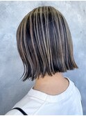 〈c1〉大人ショートハイライト髪質改善キッズカット前髪30代40代