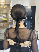 編み下ろしヘア