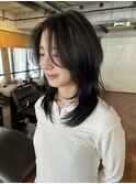 【あきら】ハッシュカット韓国ヘアミディアムレイヤーカット
