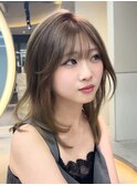 レイヤーカット小顔に見せるヘア/韓国ヘア/髪質改善/福岡/天神