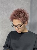 ピンクスパイキーショート