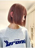 18434黒髪ダークグレージュくびれミディアムハッシュカットボブ