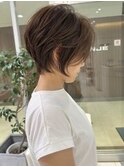 立体感ハンサムショート×スモークベージュ style by 田爪