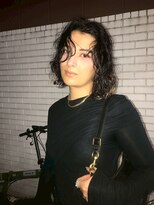 フェンヘアーアイス 中目黒(Fen.hair ici)&nbsp;小顔効果◎メンズパーマ波巻きパーマ×センターパートロングヘア