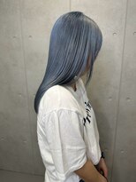 レオクマ 長野(REOKUMA)&nbsp;401. ブルーブラック/ウルフヘア/前髪/韓国/ツヤ感