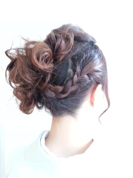 フェリシータ 緑地公園店(felicita) 七五三のお宮参りに！編み込み和装スタイル