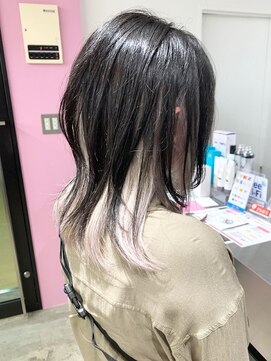 インナーカラー ウルフスタイル ミディアム L ディーカヘアーセンダイ Di Ka Hair Sendai のヘアカタログ ホットペッパービューティー