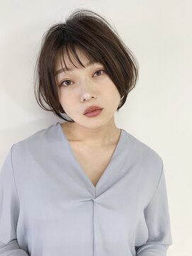 シスタ(SISTA) 【SiSTA】田中シースルーバング前下がりショートボブベージュ