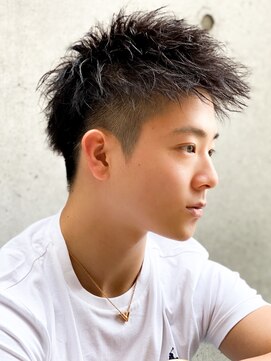 エルマーク(L-MARK) アップバングツーブロックバーバーフェードツイストメッシュ