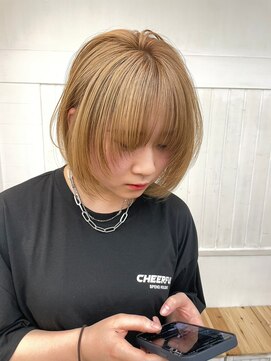 ナンバー アンフィール 渋谷(N° anfeel) 髪質改善ダメージレスハイトーンボブ顔まわりレイヤー