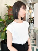 髪質改善カラー×オリーブグレージュ