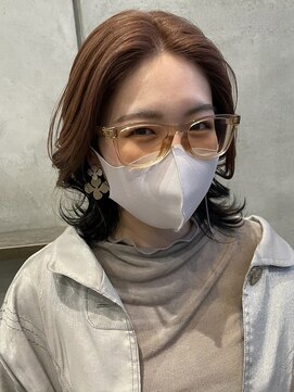 パハップスパークアベニュー(PERHAPS PARK AVENUE) ピンクベージュウルフボブ/逆インナー☆