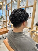 MEN'SHAIR/アッシュブラック/マッシュパーマ/ウルフ/宇都宮/鶴田