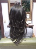 大人レイヤーウルフ韓国くびれヘア黒髪アッシュブラック立川