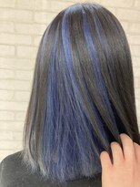 ビス ヘア アンド ビューティー 西新井店(Vis Hair＆Beauty)  20代30代大人可愛い透明感ブルーアンブレラカラー大人ボブ