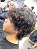 渋谷メンズパーマ波巻きスパイラルパーママッシュウルフカット