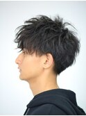 フェザーマッシュ かき上げサイドパート ツーブロック