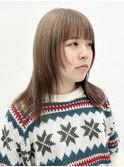 ウルフミルクティーブロンドダークブルーワンホンレイヤーカット