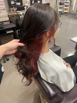 リファイン 羽村店 オレンジインナーカラースタイリング/20代/30代/40代