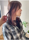 イヤリングカラーピンクベージュ