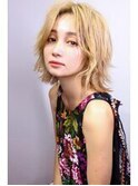 【over hair】 ハイトーン×ウルフボブ