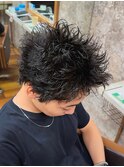 スパイキーパーマ/スパイキーショート/メンズベリーショート眉毛