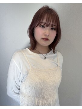 ポイントファイブバイソレイユ 藤沢店(.5 by SOLEIL) ピンクベージュ×くびれボブ