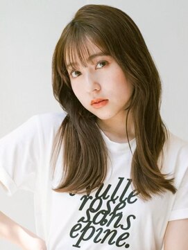 リル バイ フレイムス 川口(Lilou by Frames) オリーブベージュ×外ハネロング