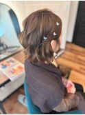 捻りツイン風ショートアレンジ