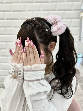 リルミー ミュエナ 大須 矢場町(Lilme myuena) 誰でもプリキュアに！あみかちゅ×高めサイドポニー　ひな