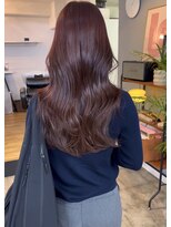 シーン(SCEN) layer cut × pink brown