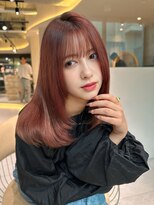 ロンドルピナス 小倉(Lond Lupinus) ミディアムヘア暗めカラー/デザインカラー/フェイスフレーミング