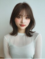 カノエ 福岡香椎店(canoe)&nbsp;くびれヘア アッシュブラウン 顔周りカット 20代 10代 レイヤー