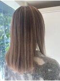ハイライトで白髪ぼかし
