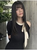 顔まわりローレイヤー×グレージュカラー