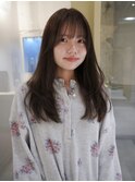 マロンベージュ×ロングレイヤー
