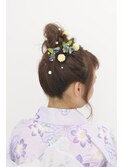 浴衣お団子ヘアアレンジ