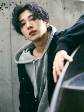 リップス 渋谷(LIPPS) かき上げセンターパートヘア