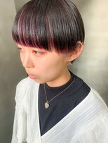 テトヘアー(teto hair) マッシュショート、ワイドバング、インナーカラー
