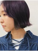ミニボブAラインボブインナーカラーショッキングパープル神保町3